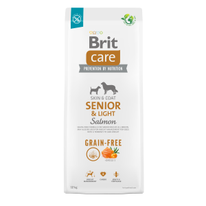 Brit Care GF Senior&Light Salmon bezgraudu barība veciem suņiem ar lasi 12kg