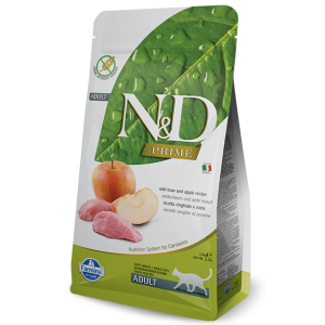 N&D NATURAL & DELICIOUS Cat Prime Grain Free Boar, Apple 5kg