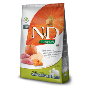 N&D NATURAL & DELICIOUS ND Dog Grain Free Boar & Apple Pumpkin Adult M/L 12kg
