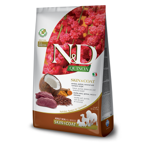 N&D NATURAL & DELICIOUS ND Dog Grain Free Quinoa, Vension skin & coat adult all breed 7kg