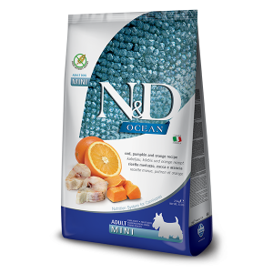 N&D NATURAL & DELICIOUS ND Dog Grain Free Codfish & Orange & pumpkin adult mini 7kg