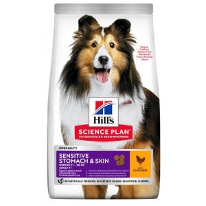 HILLS SP Hill's Science Plan™ MEDIUM ADULT SENSITIVE STOMACH & SKIN ar vistu 2.5kg