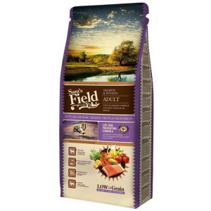 Sams Field Salmon & Potato Adult hipoalerģiska barība visu šķirņu suņiem ar lasi 13kg