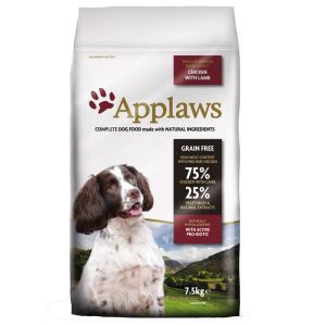 Applaws Adult Dog Chicken with Lamb S/M Breed bezgraudu barība mazo un vidējo šķirņu suņiem ar vistu un jēru 2kg