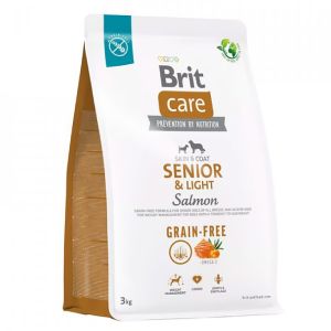 Brit Care GF Senior&Light Salmon bezgraudu barība veciem suņiem ar lasi 3kg