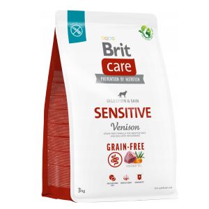 Brit Care Gf Sensitive Venison bezgraudu barība suņiem ar briedi 3kg