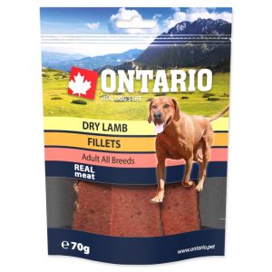 Ontario Dry Lamb Fillet, gardums suņiem ar jēra gaļu 70g