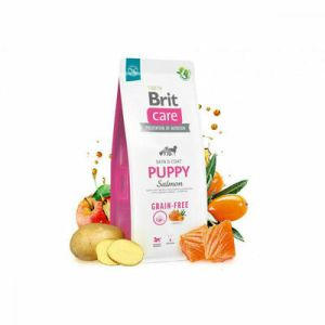 Brit Care GF Puppy Salmon bezgraudu barība kucēniem ar lasi 1kg