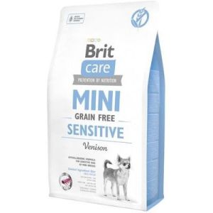Brit Care Mini Sensitive bezgraudu barība mazo šķirņu jūtīgiem suņiem ar briedi 7kg 