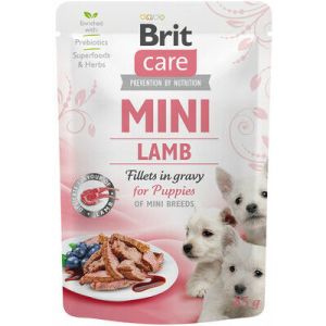 Brit Care Mini wet Puppy Lamb fillets in gravy konservi kucēniem ar jēru 6 x 85 g