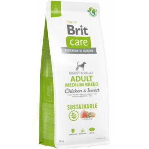 Brit Care SS Adult Medium Breed Chicken & Insect sausā barība vidējo šķirņu suņiem ar vistu un kukaiņiem 12kg
