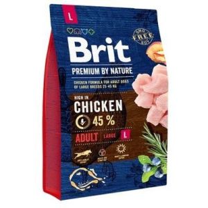 BRIT PREMIUM By Nature Adult L  barība lielo šķirņu suņiem ar vistu 3kg
