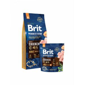  BRIT PREMIUM By Nature Adult M barība vidējo šķirņu suņiem ar vistu 3kg 