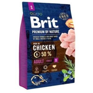 BRIT PREMIUM By Nature Adult S barība mazo šķirņu suņiem ar vistu 3kg 