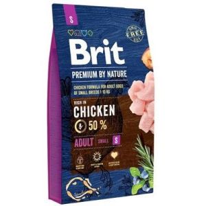 BRIT PREMIUM By Nature Adult S barība mazo šķirņu suņiem ar vistu 8kg 