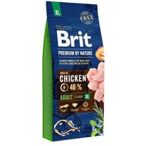 BRIT PREMIUM By Nature Adult XL barība īpaši lielo škirņu suņiem 15kg 