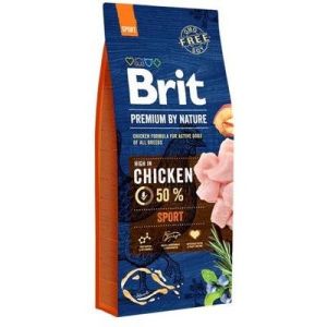 BRIT PREMIUM By Nature Sport barība aktīviem suņiem ar vistu 15kg 