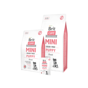 Brit Care Mini Puppy Lamb bezgraudu barība mazo šķirņu kucēniem ar jēru 400g