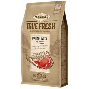Carnilove Dog True Fresh Beef  bezgraudu barība jebkura izmēra  pieaugušiem suņiem ar liellopu 4 kg