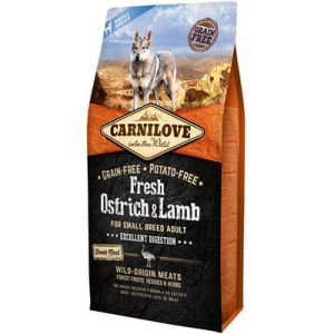 CARNILOVE Fresh Ostrich & Lamb for small breed  bezgraudu barība maza auguma suņiem ar strausu un jēru 6 kg 