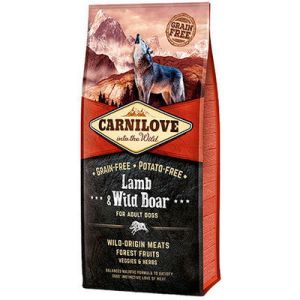 CARNILOVE Lamb & Wild Boar for Adult bezgraudu barība jebkura izmēra suņiem ar jēru@mežacūku 12 kg 