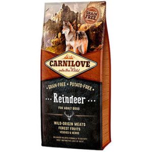 CARNILOVE Reindeer for Adult bezgraudu barība jebkura izmēra pieaugušiem suņiem ar briedi 12 kg 