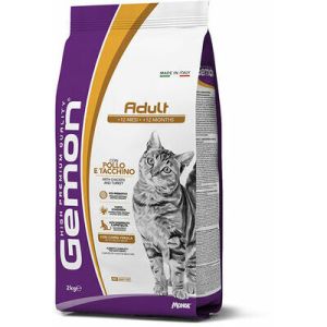 GEMON Cat Adult with chicken and turkey sausā barība kaķiem ar vistu un tītaru 7kg