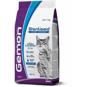 GEMON Cat Sterilised with tuna and salmon sausā barība sterilizētiem kaķiem ar tunci un lasi 7kg