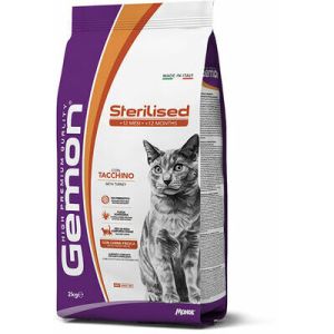 GEMON Cat Sterilised with turkey sausā barība sterilizētiem kaķiem ar tītaru 2kg