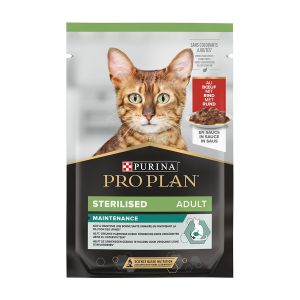 PRO PLAN Sterilised konservi kaķiem ar liellopa gaļu 13 x 85g