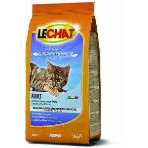 LeChat Adult Kibbles with Tuna and Salmon sausā barība kaķiem ar tunci un lasi 400g