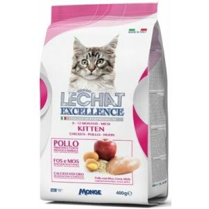 LECHAT Excellence Kitten sausā barība kaķēniem ar vistu 400g