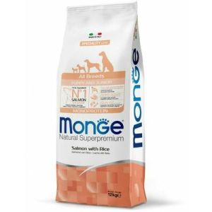Monge All Breeds Puppy and Junior Monoprotein Salmon with Rice barība visu šķirņu kucēniem ar lasi 12kg 