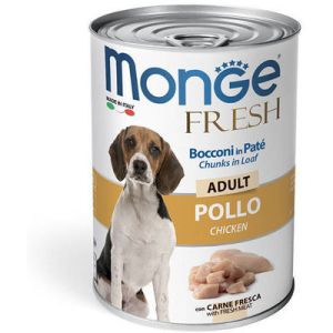 Monge Fresh Chunks ADULT with Chicken konservi suņiem ar vistu 12 x 400g