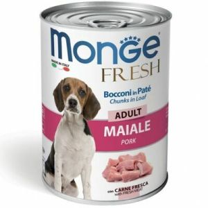 Monge Fresh Chunks ADULT with Pork konservi suņiem ar cūku 6 x 400g