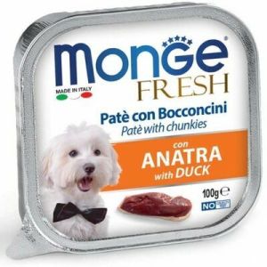 Monge Fresh pate with Duck konservi suņiem pastēte ar pīli 6 x 100g