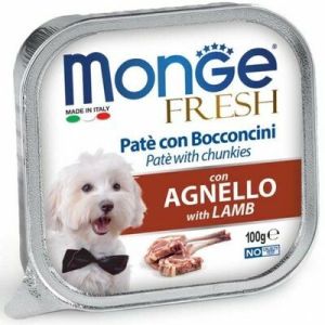 Monge Fresh pate with Lamb konservi suņiem pastēte ar jēru 6 x 100g