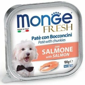 Monge Fresh pate with Salmon konservi suņiem pastēte ar lasi 6 x100g