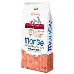 MONGE MINI Adult Salmon and Rice barība mazo šķirņu suņiem ar lasi 7.5kg 