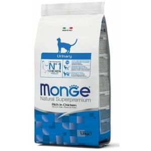 MONGE Urinary  sausā barība kaķiem urīnizvadsistēmas veselībai ar vistu 1.5kg