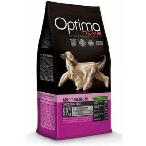 OPTIMANOVA Adult Medium Chicken & Rice  barība vidējo šķirņu suņiem ar vistu 2 kg
