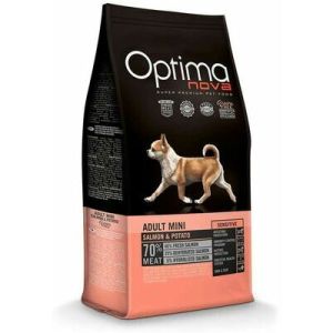 OPTIMANOVA Adult Mini Sensitive GF Salmon & Potato barība mazo šķirņu suņiem ar lasi 8kg
