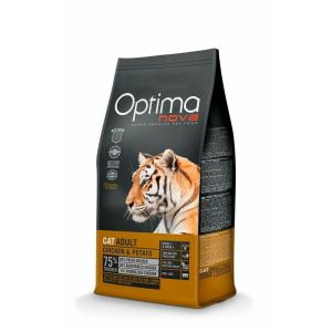 OPTIMANOVA Cat Adult GF Chicken & Potato barība pieaugušiem kaķiem ar vistu 8kg