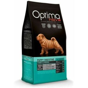 OPTIMANOVA Puppy Digestive GF Rabbit & Potato barība kucēniem ar trusi 12 kg