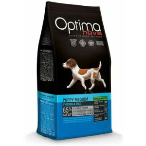 OPTIMANOVA Puppy Medium Chicken & Rice barība vidējo šķirņu kucēniem ar vistu 2kg