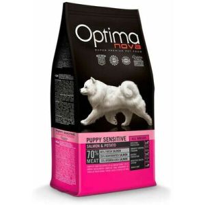 OPTIMANOVA Puppy Sensitive GF Salmon & Potato barība kucēniem ar lasi 12 kg
