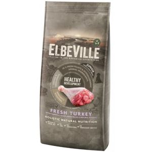 ELBEVILLE Puppy and Junior Large Fresh Turkey Healthy Development kucēniem ar tītaru  20kg