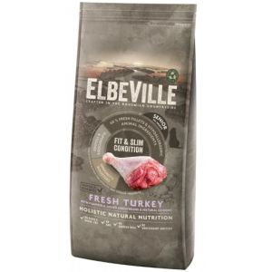ELBEVILLE Senior All Breeds Fresh Turkey Fit and Slim Condition ar tītaru 11,4 kg